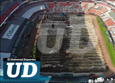 Regresa el pasto natural, así se ve el Estadio Azteca
