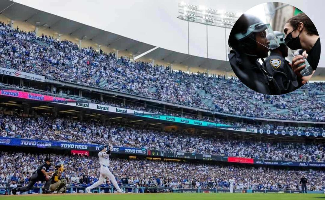 Los Dodgers han estado bajo presión desde que comenzaron las redadas a principios de este mes para hacer una declaración en apoyo de los inmigrantes. El miércoles, el equipo dijo que tenía la intención de anunciar el jueves planes para ayudar a las comunidades de inmigrantes recientemente afectadas en Los Ángeles. Foto: EFE