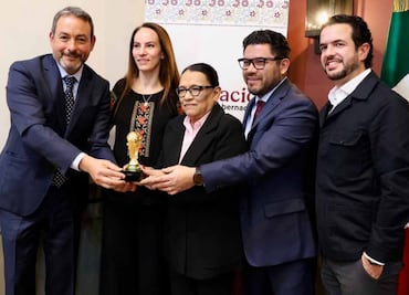 Afinan detalles rumbo al Mundial 2026; Rosa Icela se reúne con director de la FIFA México y secretario de la Femexfut