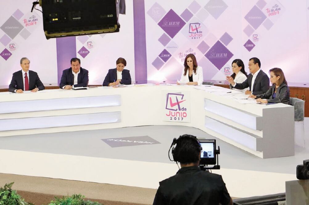 El formato del segundo debate tuvo algunos ajustes que no convencieron del todo a los candidatos al gobierno del Estado de México. (IEEM)
