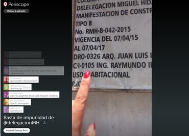 Xóchitl exhibe obra ilegal a través de Periscope