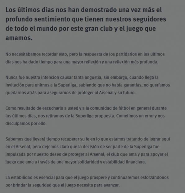 "Big Six" de Inglaterra hace oficial su salida de la Superliga Europea