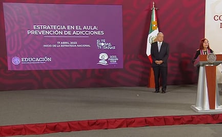 AMLO da banderazo de inicio a campaña "Si te drogas, te dañas" en 62 mil escuelas