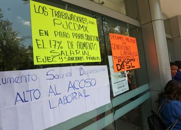 Trabajadores del Poder Judicial local realizan paro laboral; exigen incremento salarial y pago de abono