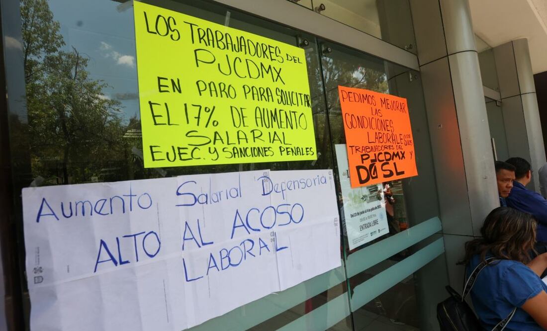 Trabajadores del Poder Judicial local realizan paro laboral (05/06/2025). Foto: Axel Sánchez / EL UNIVERSAL