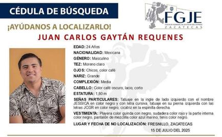 Reportan como desaparecido a exdirector del Instituto de la Juventud de Fresnillo, Zacatecas; llevan 48 hrs sin saber de su paradero