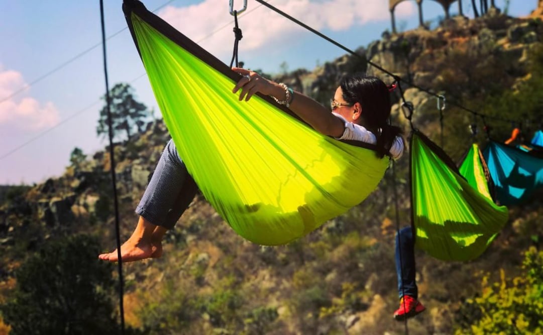 En el Centro Vacacional El Salto, puedes dormir a 30 metros de altura. (Foto: Cortesía)