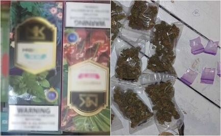 Aseguran 800 dosis de cristal, marihuana y vapeadores en 7 estados del país