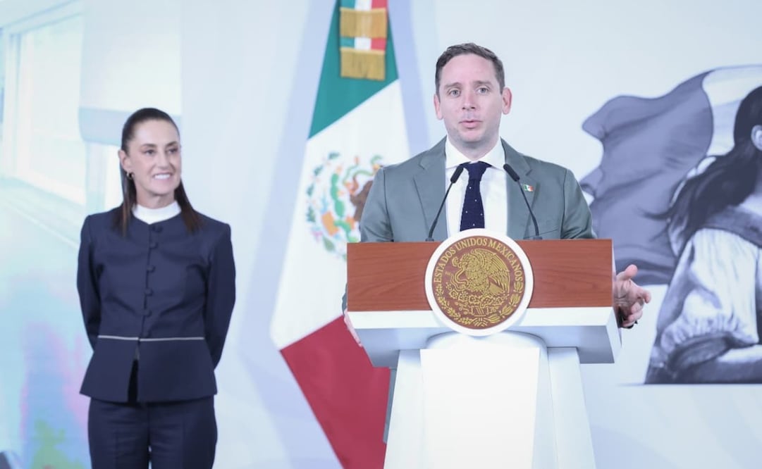 Eduardo Clark en la “Mañanera del Pueblo” del 26 de mayo de 2026 en Palacio Nacional. Foto: Luis Camacho/ EL UNIVERSAL