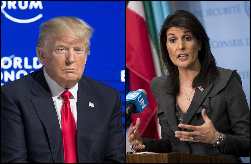 Donald Trump y Nikki Haley. Foto: Archivo/ EL UNIVERSAL 