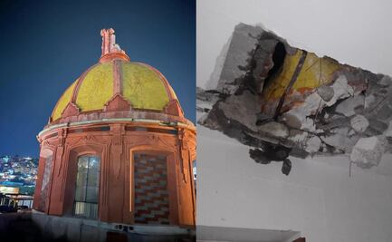 Relámpago destruye la torre del Templo de Pardo en Guanajuato y daña habitación del cura