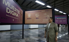 Samara Martínez inaugura exposición "Muerte Digna ¡Ya!" en Metro de la CDMX; llama a sumarse al proyecto