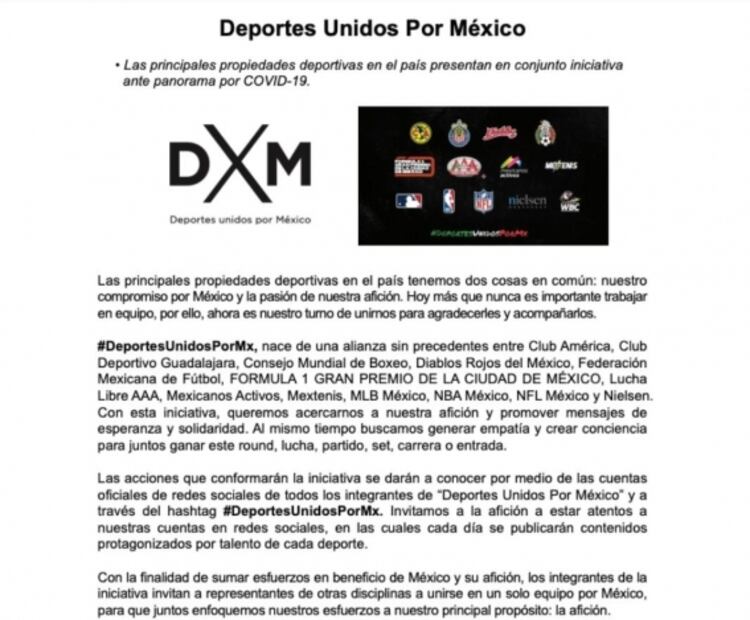 América, Chivas y otras organizaciones se unen contra el Covid-19