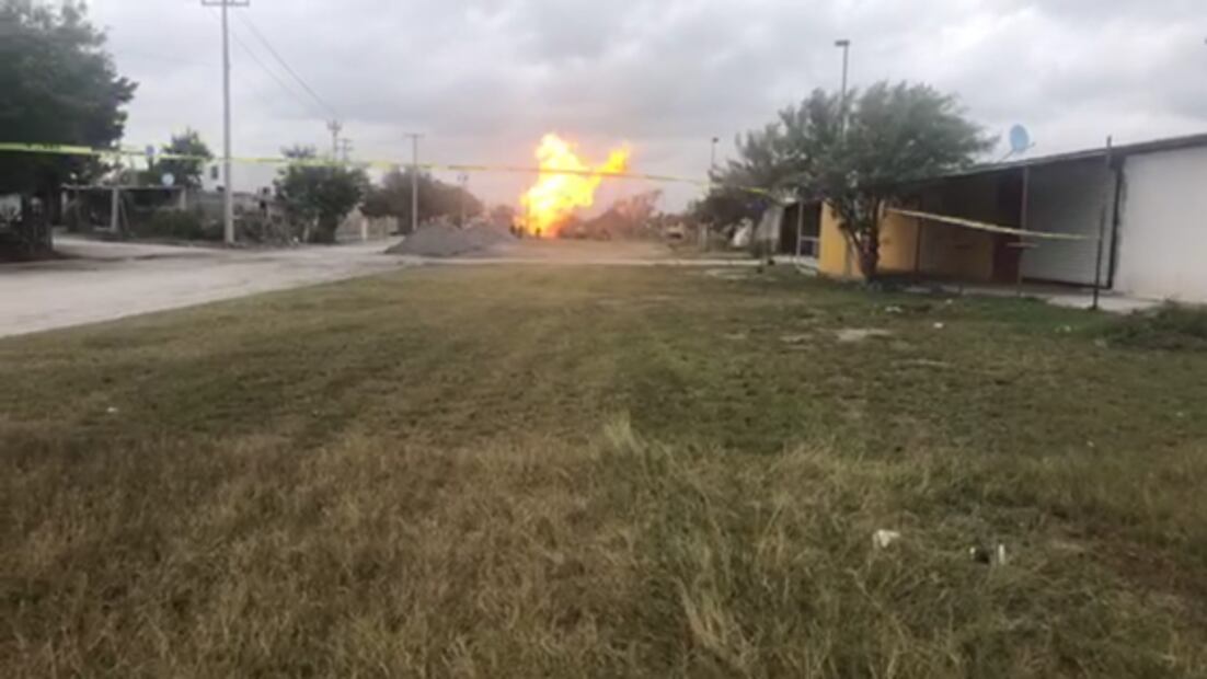Se rompe tubería de gas y provoca fuerte explosión en Tamaulipas 