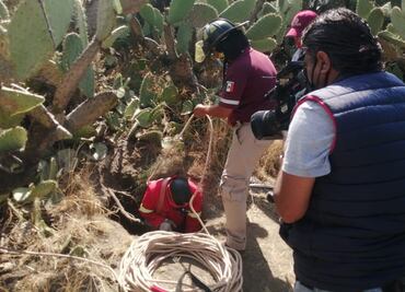 Tras 16 horas, rescatan a siete personas extraviadas en una cueva en Teotihuacán