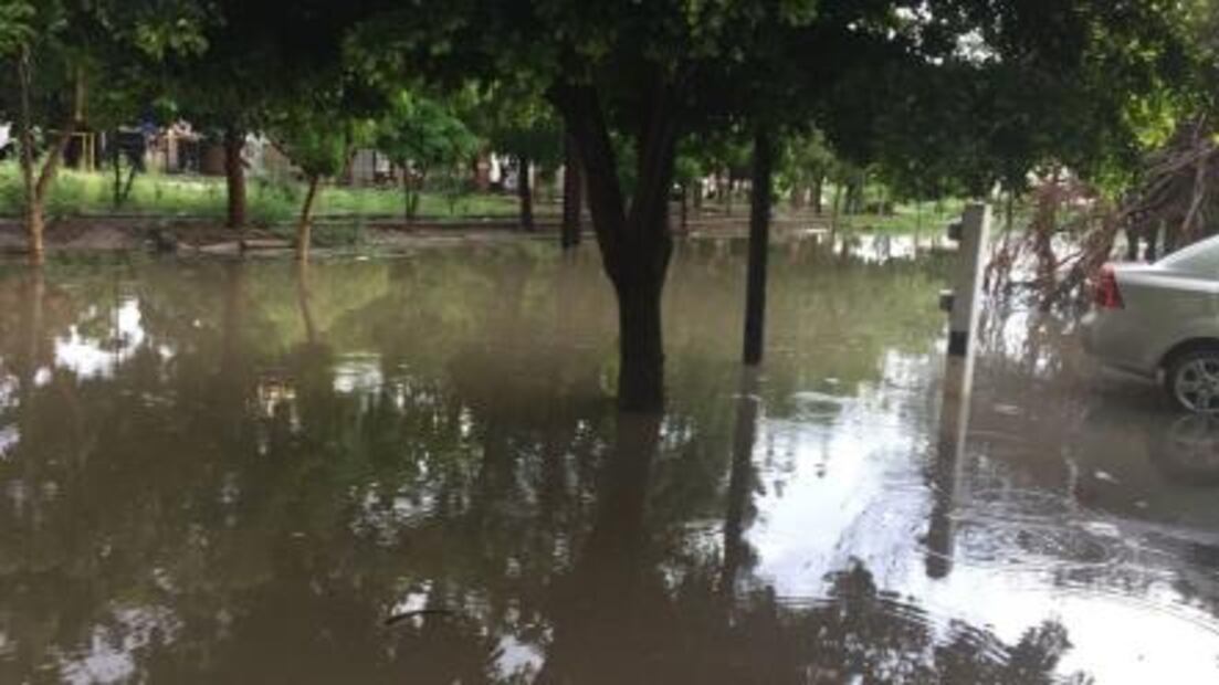 Joven aprovecha inundaciones para pasear en kayak