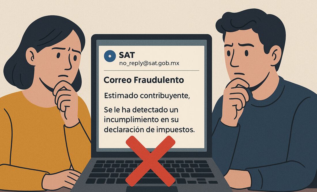 ¿Cómo detectar correos falsos del SAT, servicios e instituciones?; señales clave para no caer en fraudes. Foto: Generada con IA