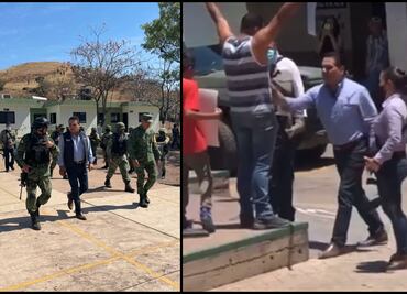 Gobernador de Michoacán llama “halconero” a manifestante que empujó en Aguililla
