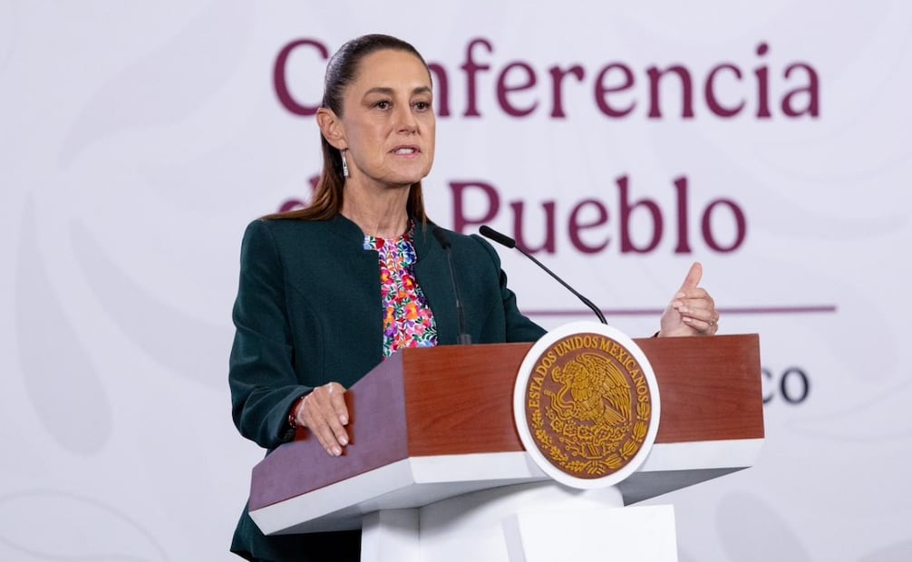 La presidenta Claudia Sheinbaum Pardo encabeza la conferencia mañanera del 19 de marzo, desde Palacio Nacional - Foto: Hugo Salvador/EL UNIVERSAL