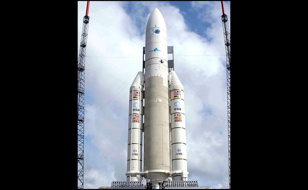 Fotografía de archivo del cohete Ariane 5. Foto: AP/ESA, archivo