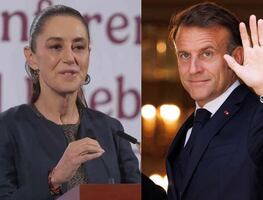 "Gracias, Presidenta. Hasta pronto en París", dice Macron a Sheinbaum tras su visita a México