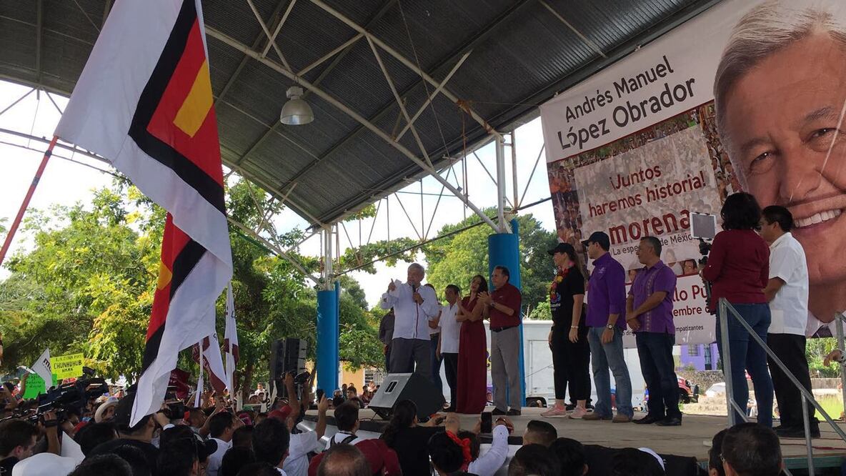 Evento de político de Andrés Manuel López Obrador en el municipio de  Felipe Carrillo Puerto. (FOTO: Cortesía)