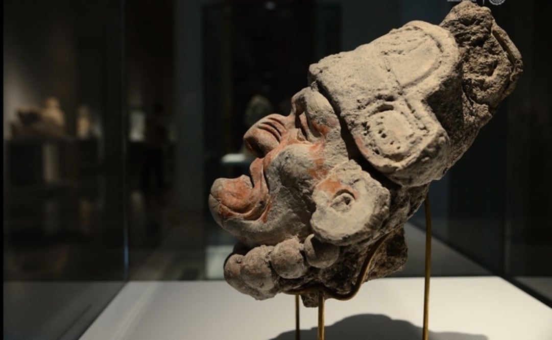 Escultura de cabeza de anciano. Foto: Cortesía INAH
