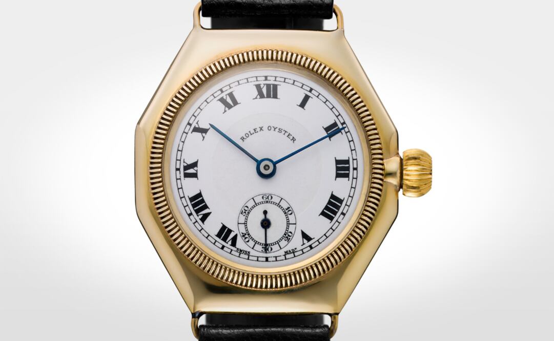 1926: Nace el modelo Oyster de Rolex, el primer reloj con caja hermética y corona arroscada.