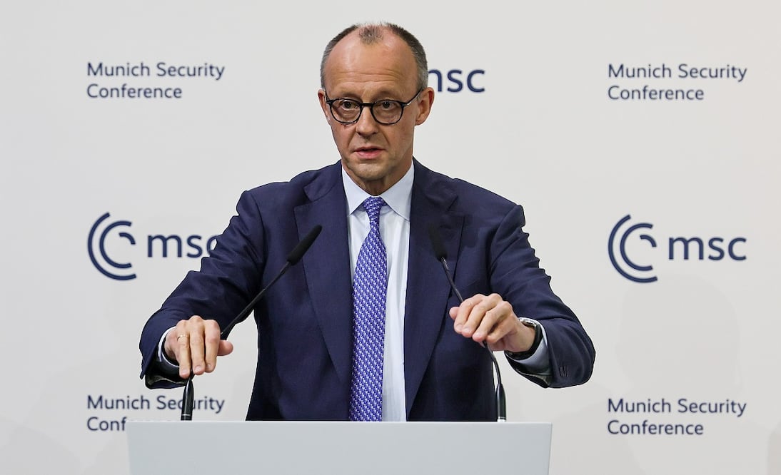 El canciller federal alemán, Friedrich Merz, durante la 62.ª Conferencia de Seguridad de Múnich (MSC). Foto: EFE