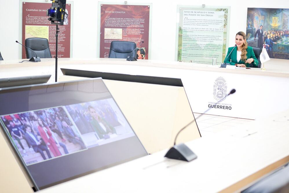 La gobernadora Evelyn Salgado en conferencia de prensa, 25 de marzo 2023. Especial