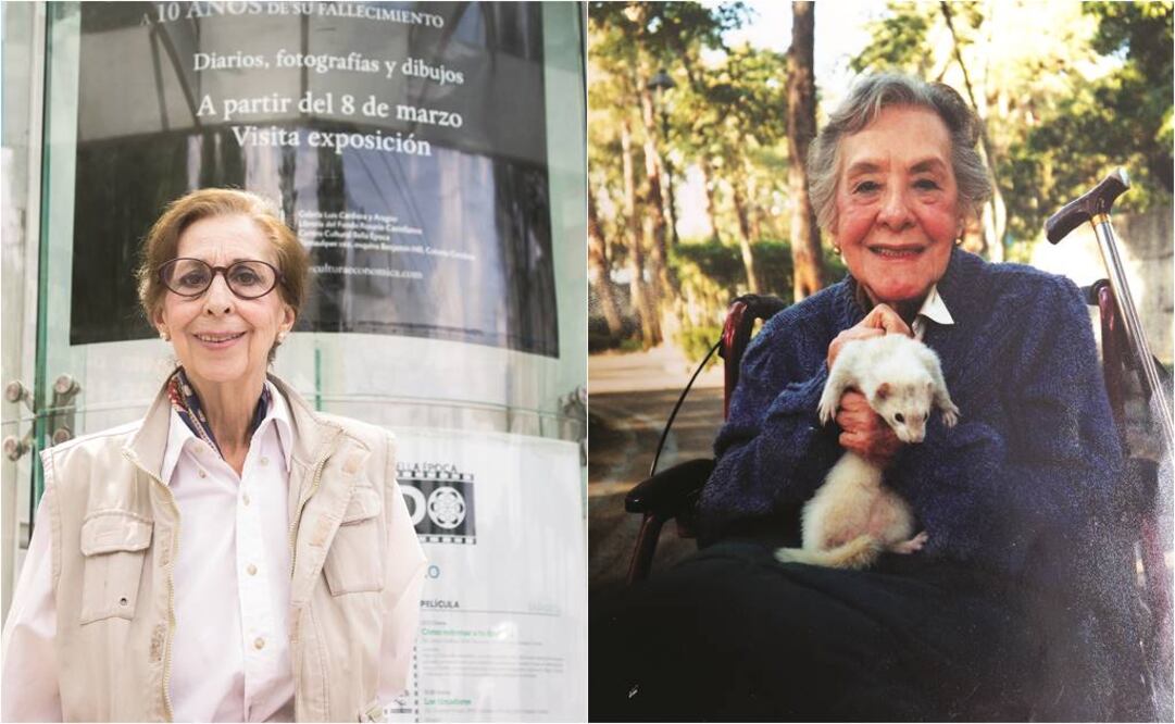 (Der.) La fotógrafa Paulina Lavista. (Izq) Elena Pimienta Gómez, conocida La fotógrafa Paulina Lavista. como Helen Lavista (CORTESÍA PAULINA LAVISTA)