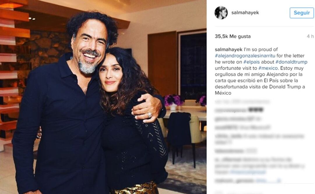 Compartió en Instagram una imagen junto al cineasta