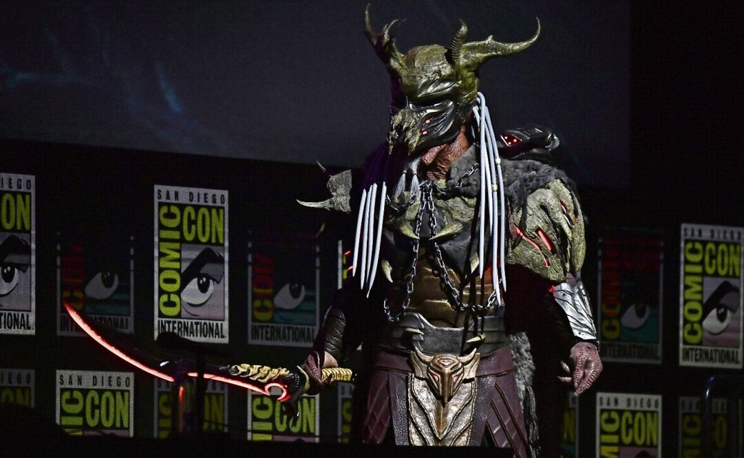 El panel de Predator, donde se charló de su nueva cinta, Badlands. Foto: AP