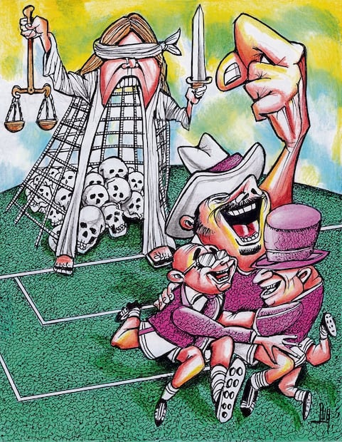 Mundial termino. Cartón: LUY