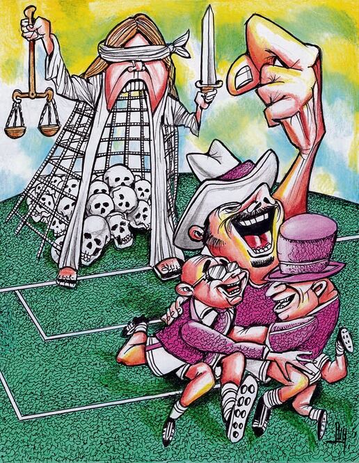 Mundial termino. Cartón: LUY