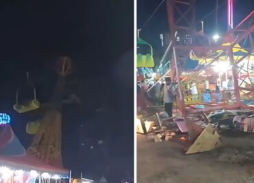Así fue el momento de la caída de juego mecánico en feria de Acapulco; se reportan heridos