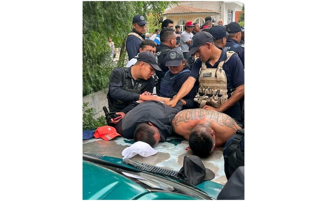Desmanes en Tepeaca, Puebla por intento de linchamiento contra presuntos cobradores de piso. Foto: Especial