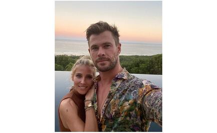 Elsa Pataky felicita al "panzón" de su marido Chris Hemsworth