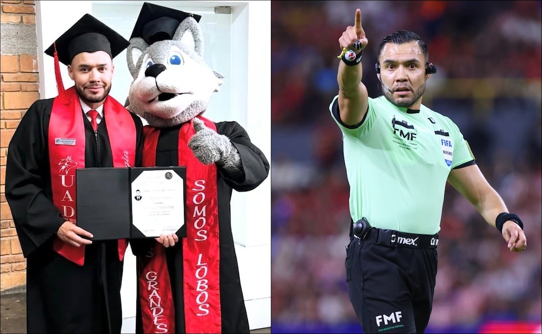 Marco Ortiz se olvida del arbitraje y presume su titulación como licenciado en psicología / FOTOS: gatillo_dgo e Imago7