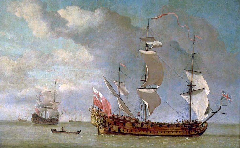 Entre los barcos del siglo XVII estaban las fragatas que se caracterizaban por tener tres mástiles, aunque en la jerga marinera eran más bien "naves de tres palos". Wikimedia Commons.