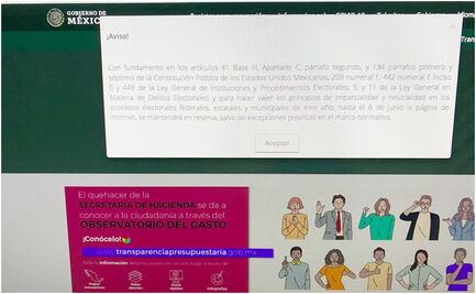 Por veda electoral, Hacienda pone en reserva su portal
