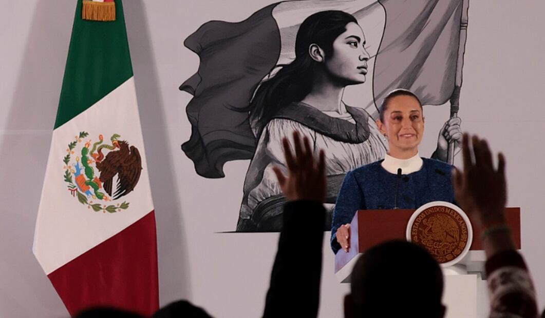 La presidenta Claudia Sheinbaum afirmó que la presencia del secretario de Seguridad, Omar García Harfuch, para fortalecer la estrategia de seguridad en Sinaloa, es el mejor apoyo que se le puede dar al sector empresarial sinaloense afectada por la ola de violencia que padece el estado. Foto: cortesía Presidencia