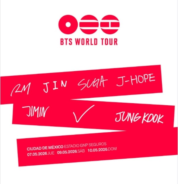BTS ofrecerá conciertos en México como parte de su "BTS World Tour 'ARIRANG'".