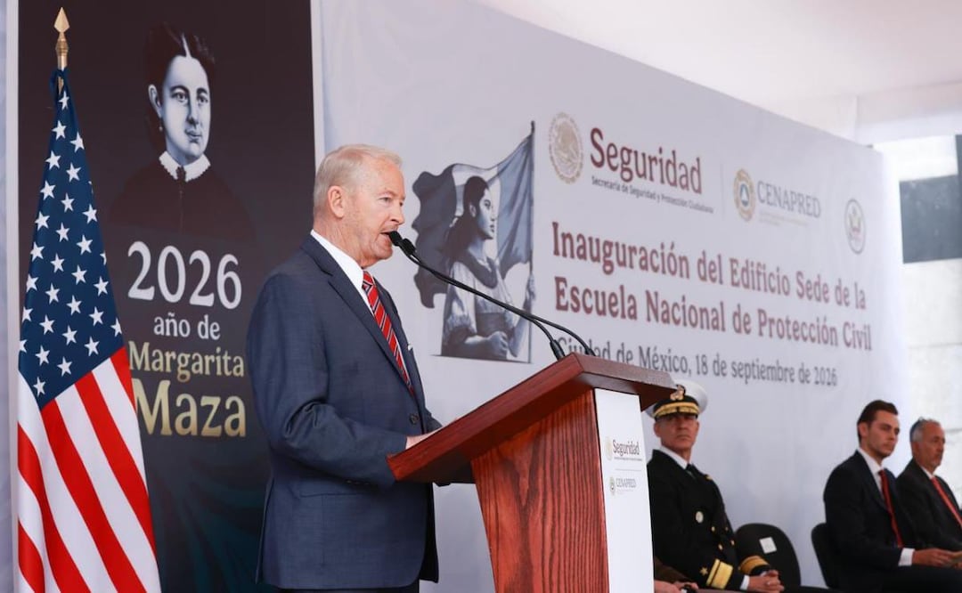 Embajador Ronald Johnson destaca inauguración de Escuela Nacional de Protección Civil (19/09/2026). Foto: Especial