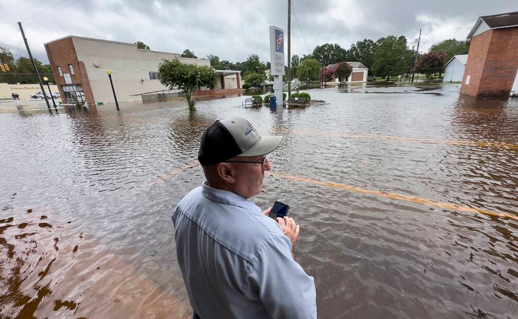 Debby, inunda Carolina del Norte. Foto: AP
