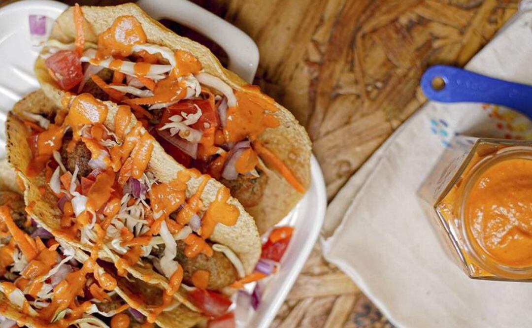 Tacos estilo Baja veganos, de los recetarios dela chef Katya de Love Leg. Foto: captura de pantalla del recetario.