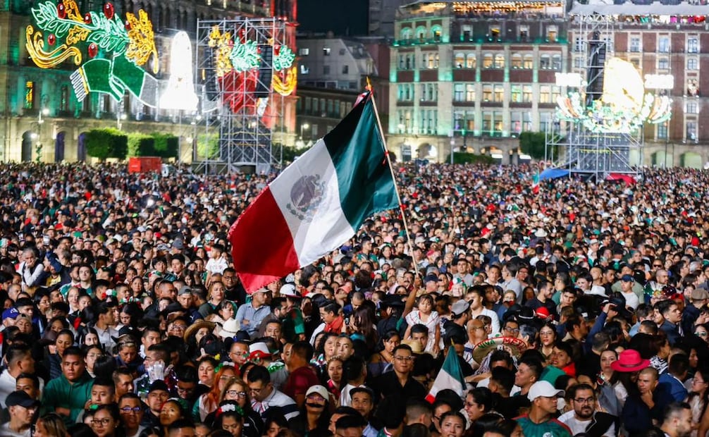 Zócalo lleno para el segundo Grito de Independencia de la presidenta Claudia Sheinbaum (15/09/2026) Foto: Diego Simón/EL UNIVERSAL