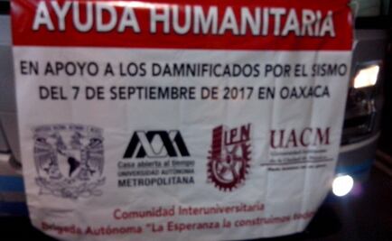 Universitarios llevan víveres y apoyo a comunidades de Oaxaca