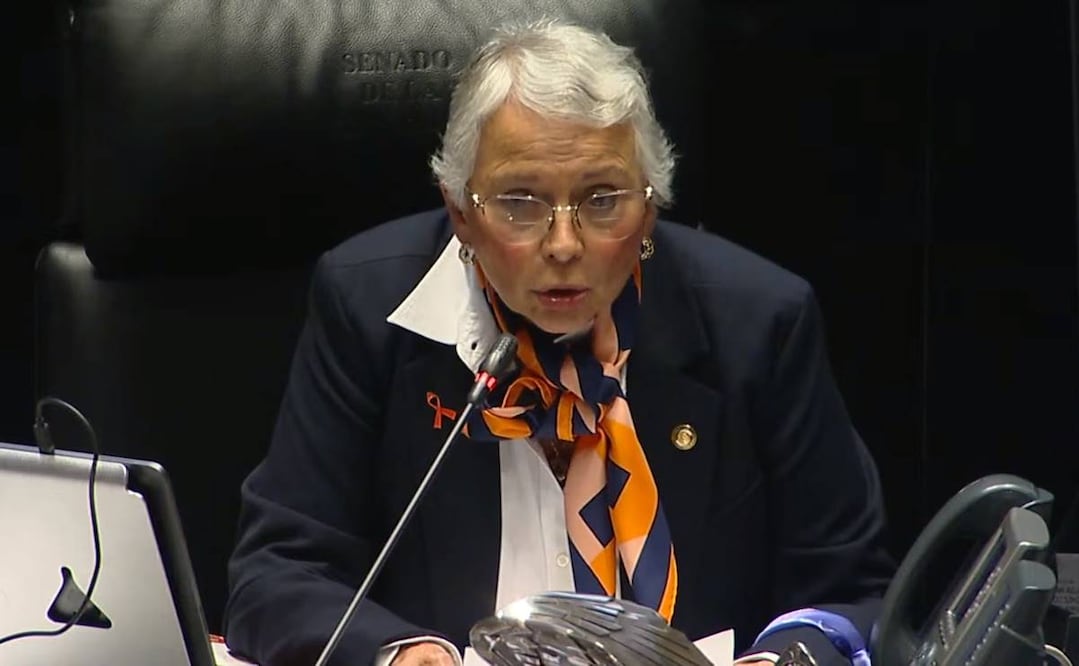 Olga Sánchez Cordero, presidenta del Senado. Foto: Tomada de video