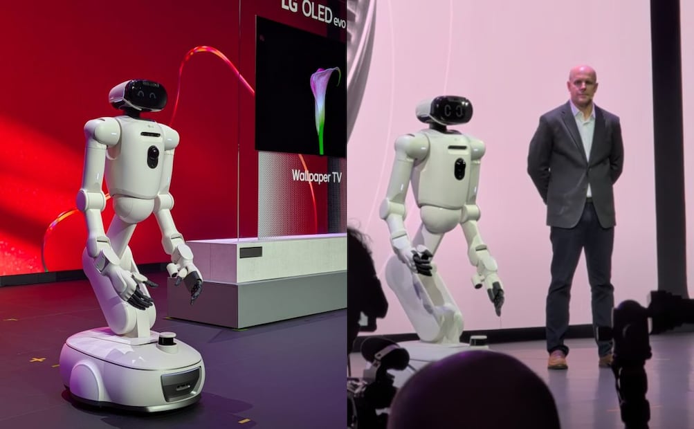 LG lleva la felicidad a casa con un robot que te hace el “quehacer”. Imagen: LG